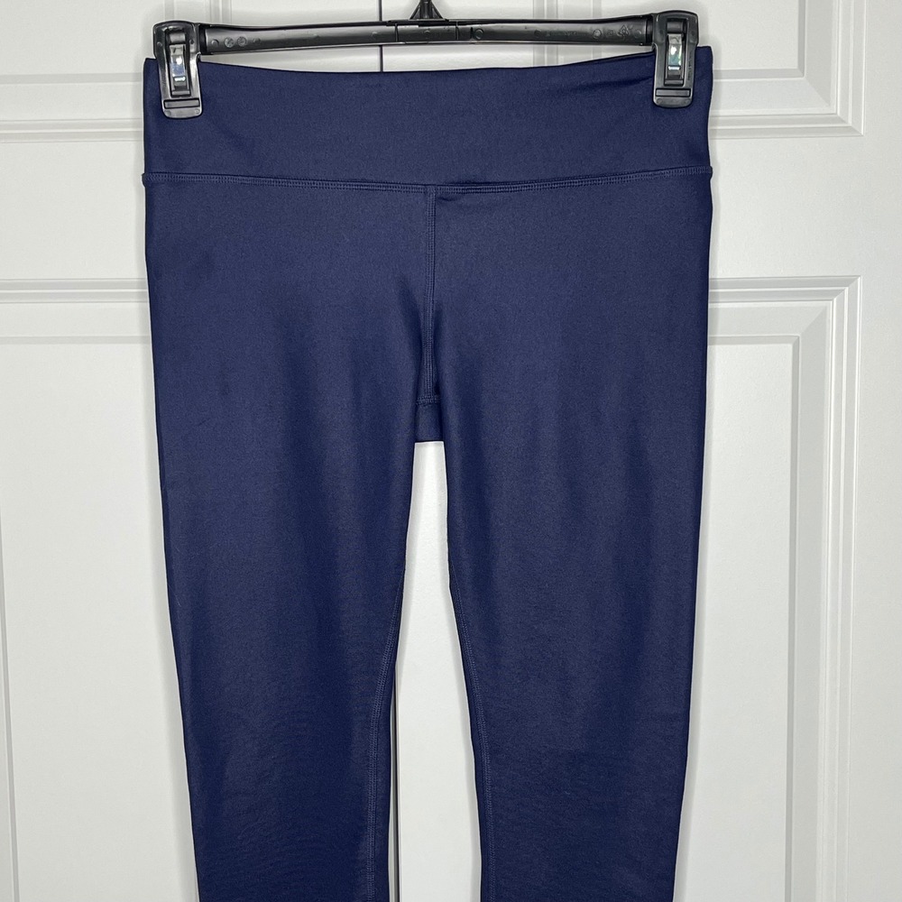 Alo Yoga High Waist Airbrush Leggings Navy Blue Medium Pocket Leggings - Picture 3 of 10